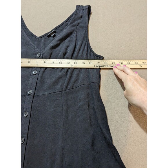 Torrid Women's Fit And Flare Jacquard Button-Front Tank Black size 2 - Picture 8 of 9